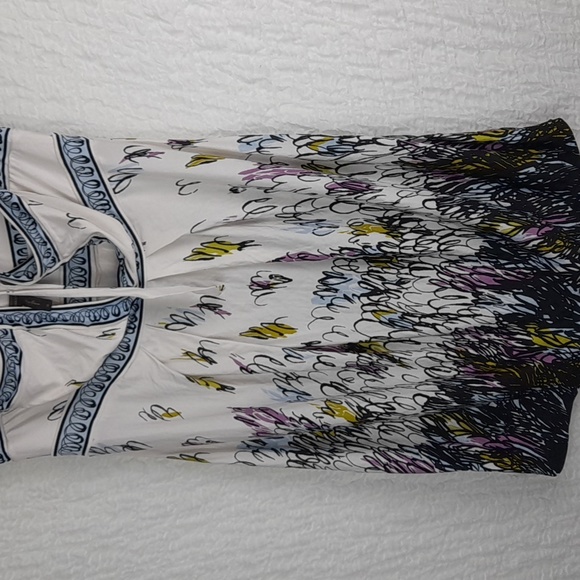 BCBGMaxAzria Halter Mini Dress Medium Dirty White A78 - Picture 1 of 5